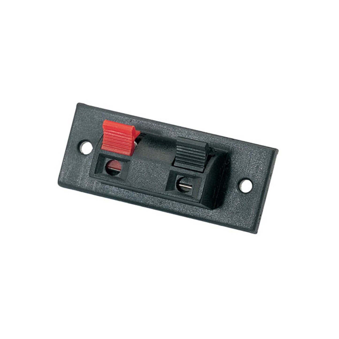 TVA 2-Way Speaker Terminal featuring red and black spring terminals, measuring 51x20mm.