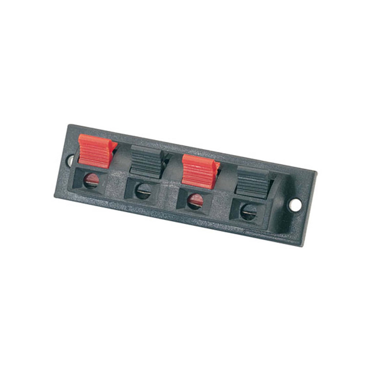 TVA 4 Pin Speaker Terminal featuring durable red and black spring connectors.