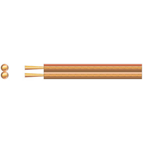 Filo Figure 8 Speaker Cable Clear 2.5mm 100m, a high-quality audio cable designed for optimal sound transmission.