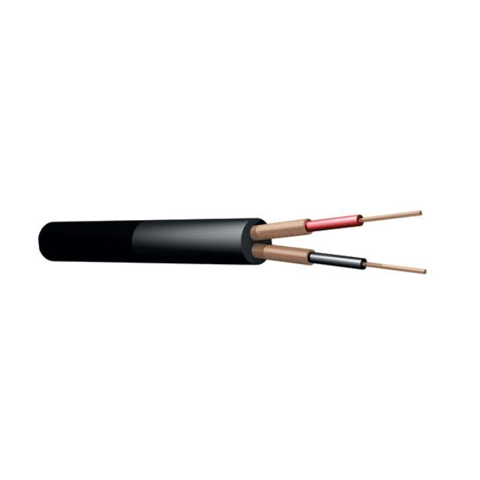 PDC RX42 Microphone Cable 2-Core Black 100m with a high quality noise-less design.