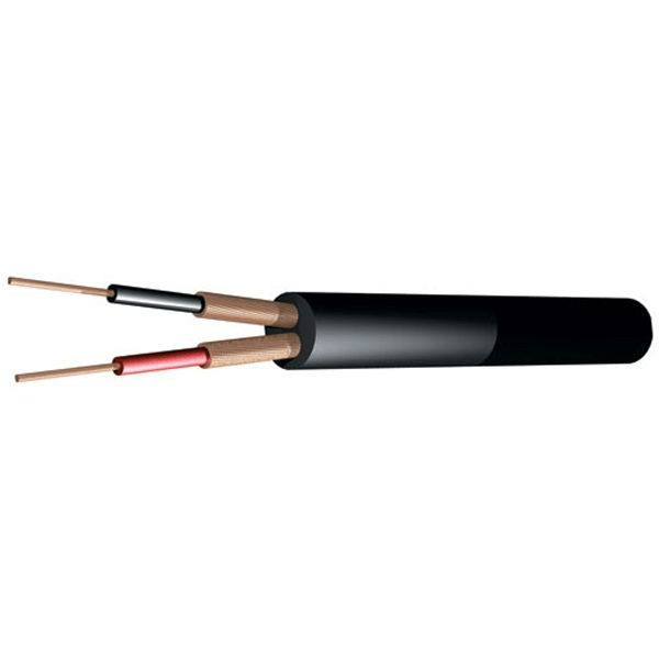 PDC RX42 Microphone Cable 2-Core Black 100m with a high quality noise-less design.