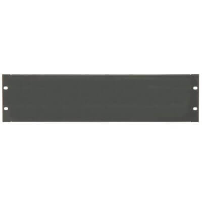 Adastra 19-Inch 3U Blanking Panel in black steel, designed for rack mounting.