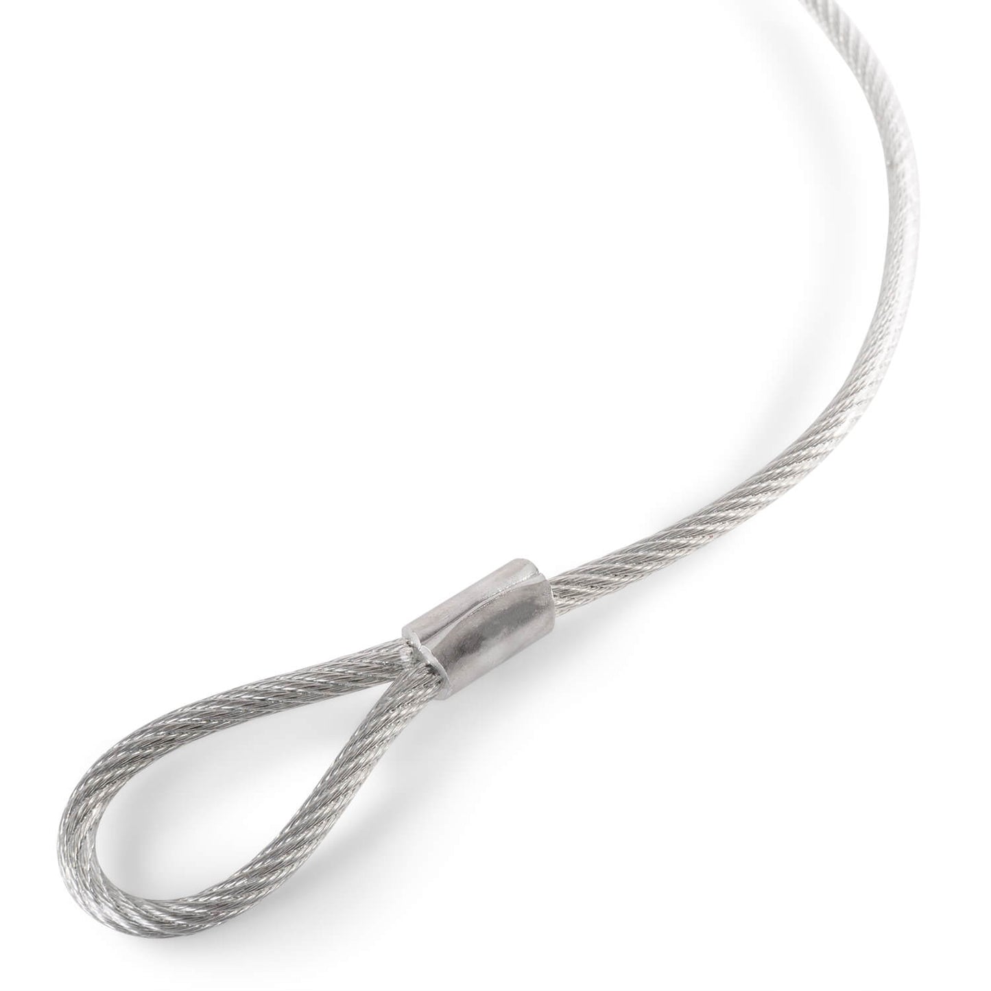 Image of Beamz Steel Safety Cable, measuring 95cm in length and 5mm in diameter, with a load capacity of 65kg.