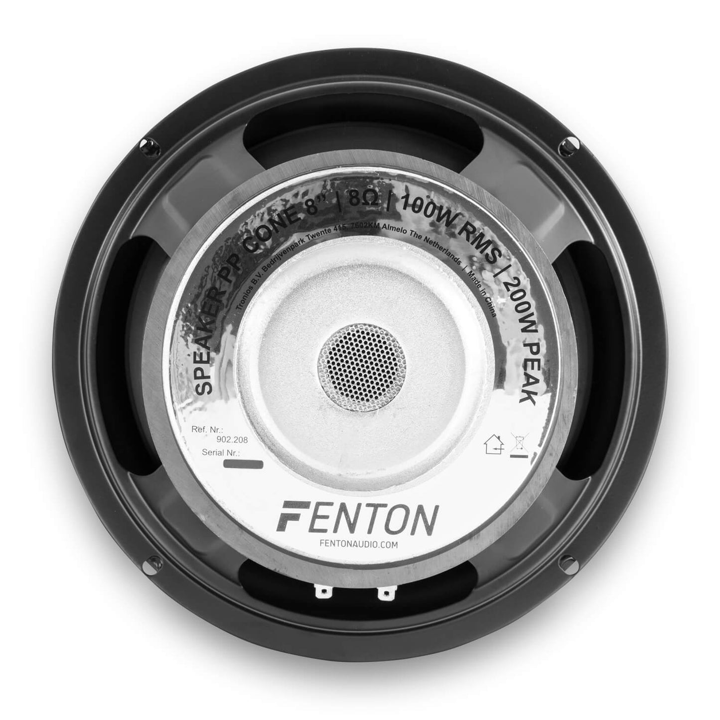 Back view of the Fenton Woofer PP Hi-Fi 8in 100W high performance speaker.