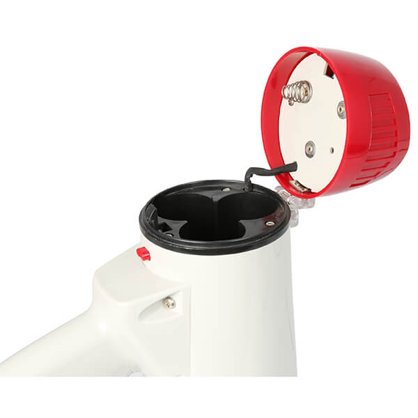 VONYX MEG040 Megaphone 40W with record function and siren, showcasing its design and features.
