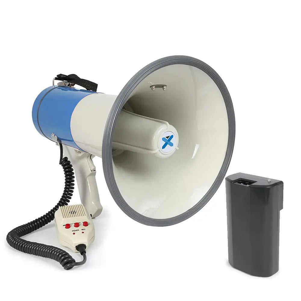 VONYX MEG060 Megaphone with USB/SD playback, featuring a siren function and a detachable microphone.