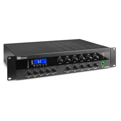 Power Dynamics PDW500MP3 6-Zone Amplifier with USB, SD, Bluetooth, and FM capabilities.