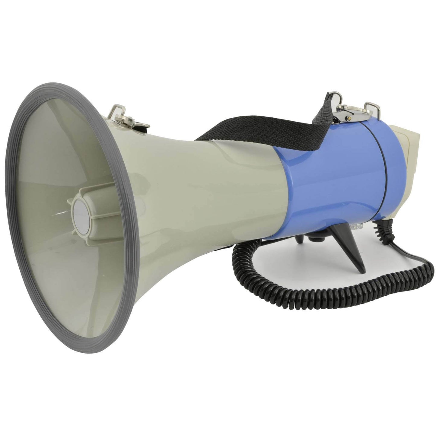 Adastra L80R Sling Megaphone with Looper, a 25W Portable PA System, featuring a heavy-duty design and clip-on microphone.