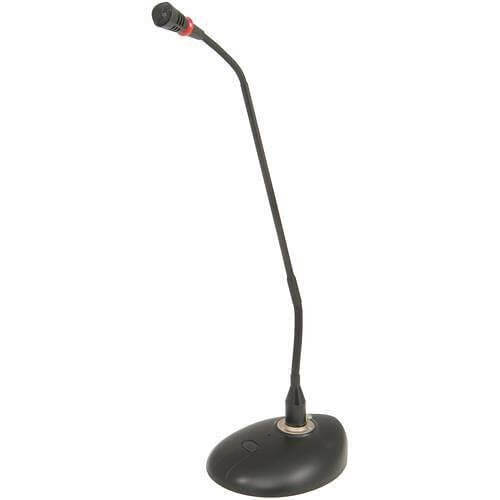 Adastra COM47 Conference/Paging Microphone with a gooseneck design and XLR connection, suitable for meetings and events.