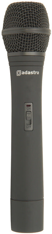 Adastra VH174.8 VHF Handheld Microphone Transmitter at 174.8MHz, model 952.417UK, showcasing its design and features.