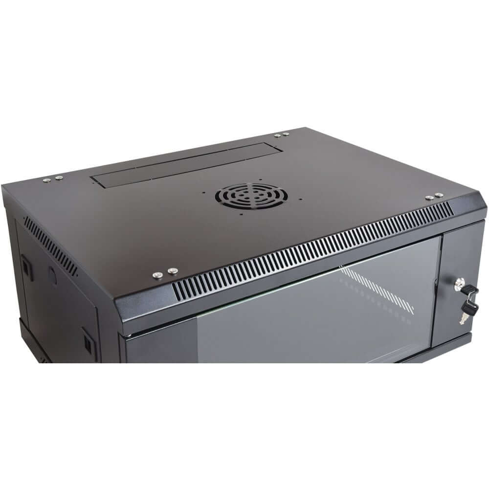 Adastra 4U 19 inch equipment rack cabinet featuring a tempered glass door and designed for 450mm depth.