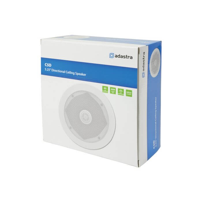 ADASTRA C5D 5.25-Inch Ceiling Speaker featuring a directional tweeter and 60W RMS power.
