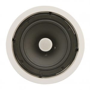 ADASTRA C8D Ceiling Speaker featuring an 8-inch design with a directional tweeter, capable of 100W power output.