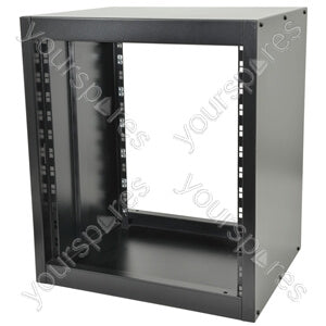Adastra 6U 19 inch equipment rack swing frame featuring a glass door, designed for organized equipment storage.