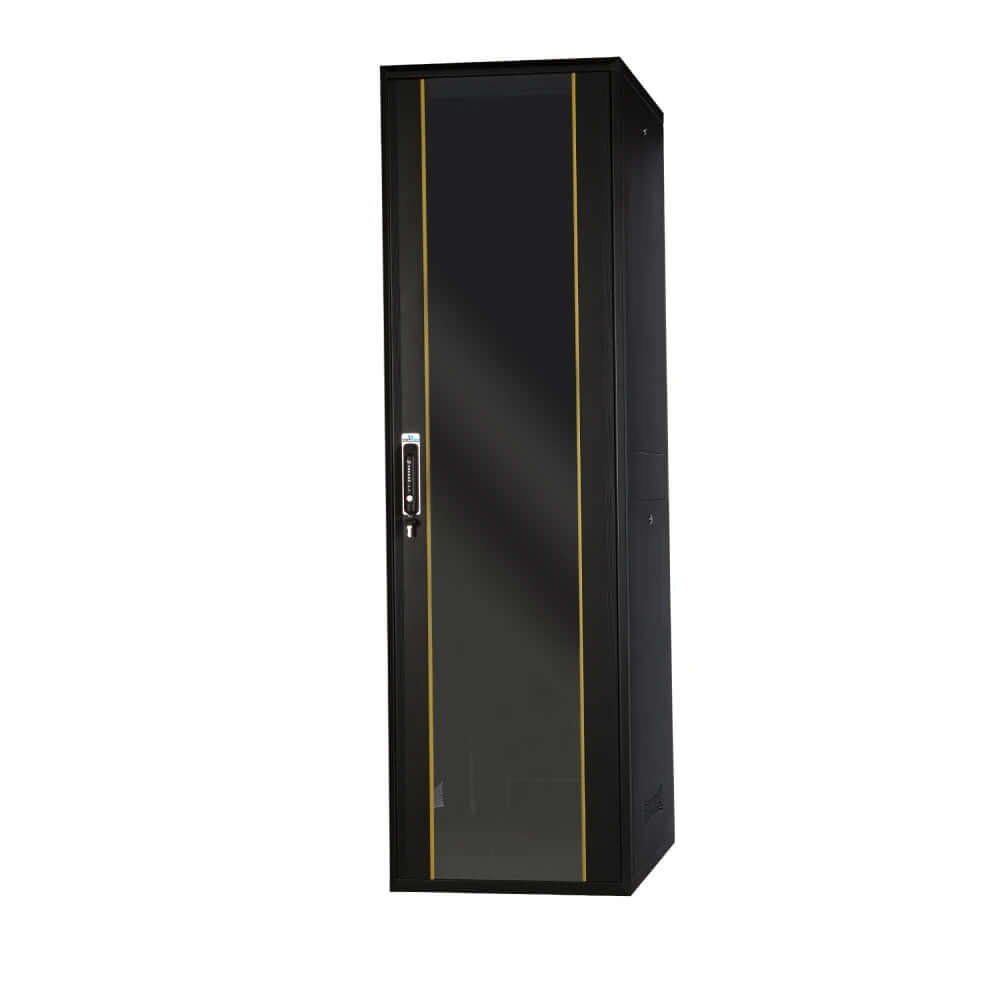 ADASTRA 42U 19 inch floor standing server rack cabinet featuring a tempered glass door.