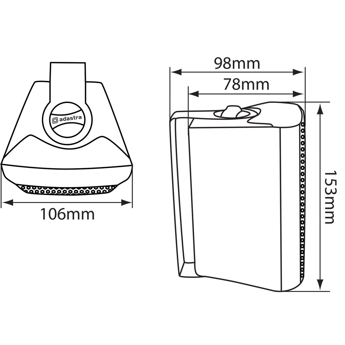 ADASTRA BC3V-W 100V 3-Inch Background Speaker in white color