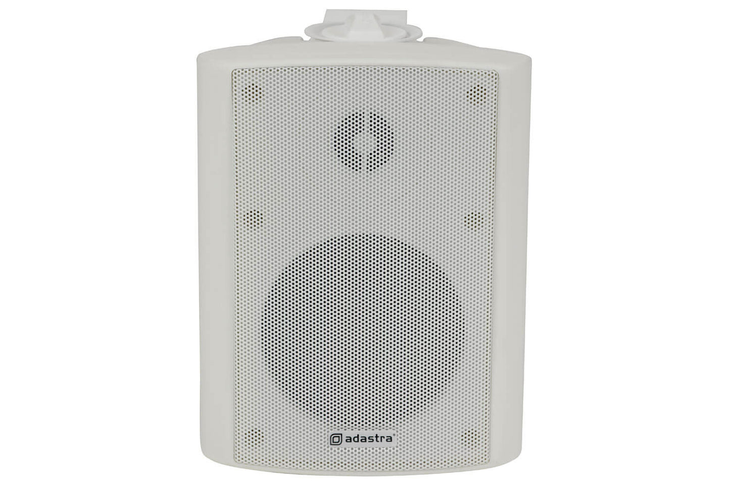 ADASTRA BP4V-W 100V Weatherproof Outdoor Speaker in white color, featuring a 4-inch driver and 70W power output, suitable for outdoor use.