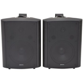 Adastra BP4V-B 100V Weatherproof Speaker in black, designed for outdoor wall mounting.