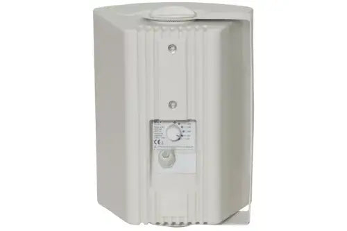 Adastra BP5V-W 100V Weatherproof Speaker in white, designed for outdoor installations, featuring a 5.25-inch speaker driver.