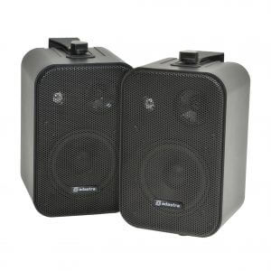 Adastra B30V-B 100V Line 4-inch Background Speaker Pair in black, 30W power, suitable for background audio applications.