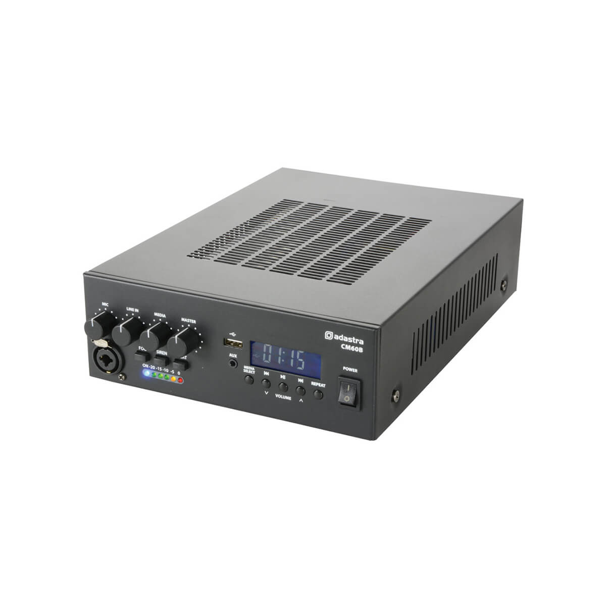Adastra CM60B 60W Compact Mixer-Amplifier with USB, FM, and Bluetooth features