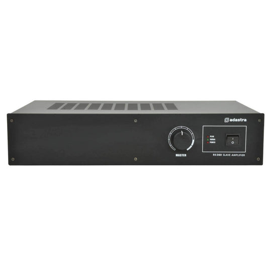 Adastra RS360 Slave Amplifier 100V 360W, a high power 2U rack mountable audio amplifier.