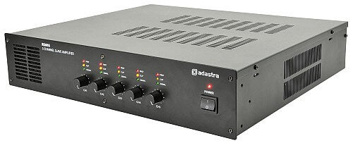 Adastra RS605 MultiZone Amplifier 100V 5x60W, a versatile audio solution with multiple output options.