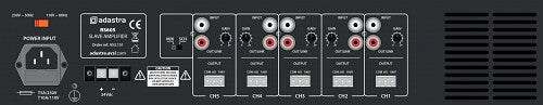 Adastra RS605 MultiZone Amplifier 100V 5x60W, a versatile audio solution for multi-zone audio distribution.