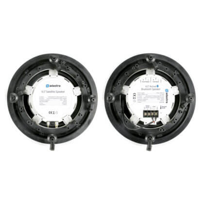 Adastra BCS65S Bluetooth Ceiling Speakers Set featuring a 6.5-inch active and passive pair with 20W RMS output.