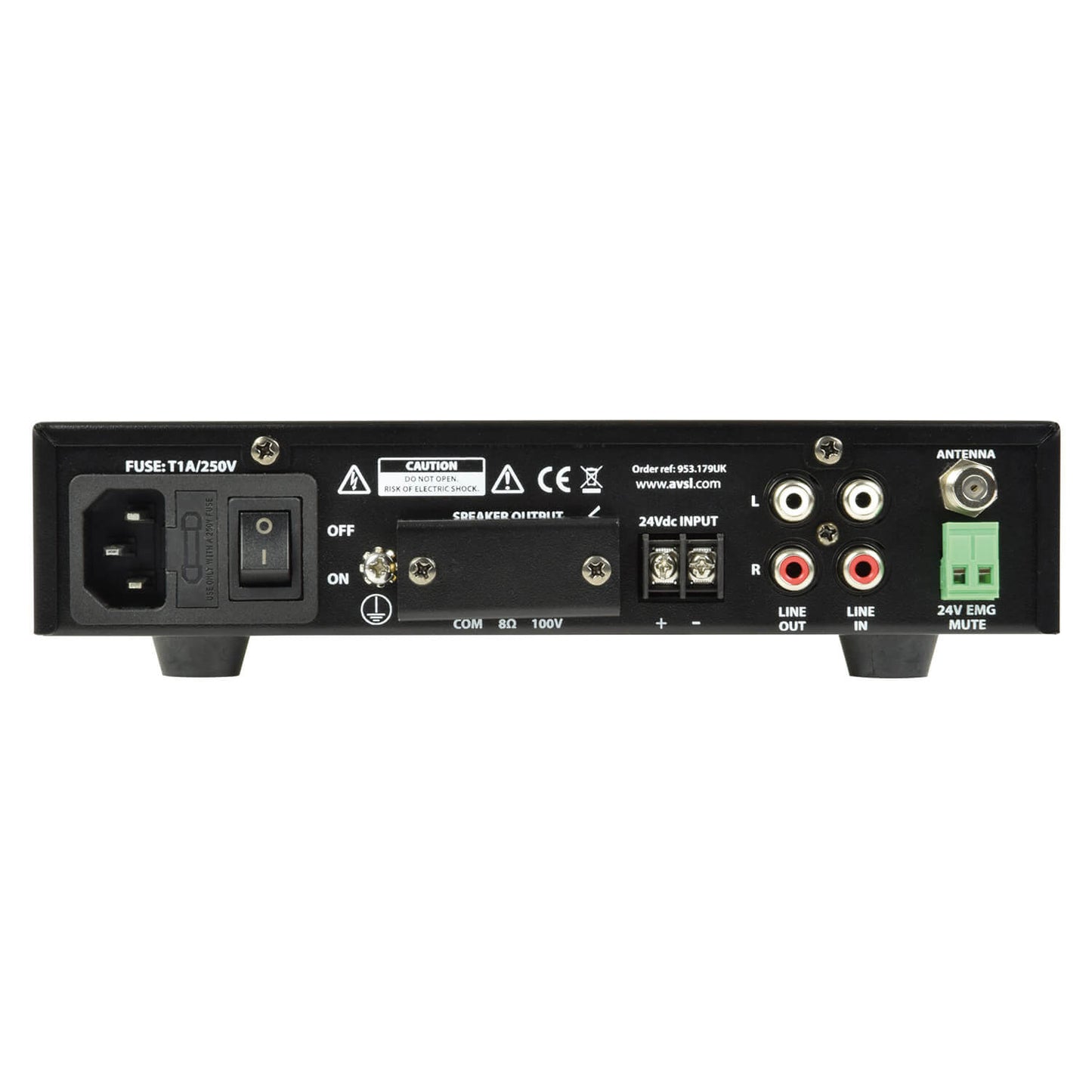Adastra UM90 Ultra Compact Mixer-Amplifier with USB, FM, and Bluetooth functionality, featuring a sleek design and 90W output for 100V line applications.