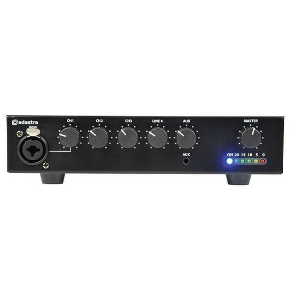 ADASTRA UA90 Ultra Compact Mixer-Amplifier 100V 90W, a versatile PA solution for audio amplification.