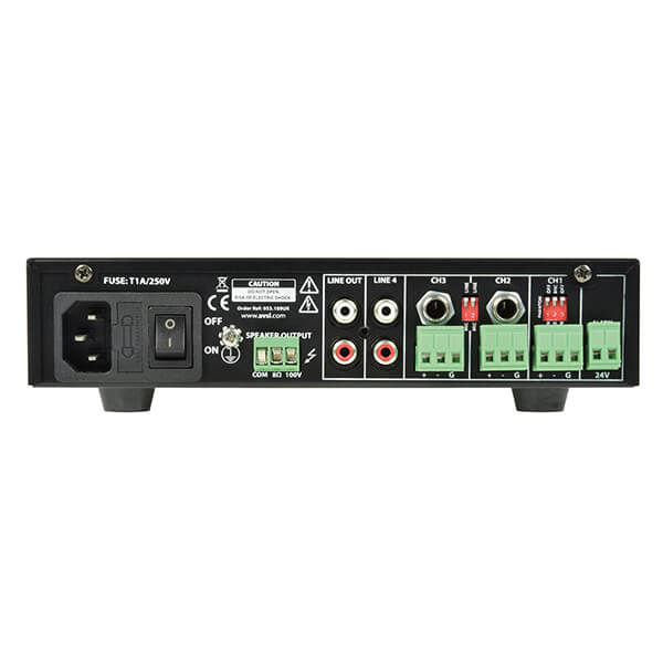 ADASTRA UA90 Ultra Compact Mixer-Amplifier 100V 90W, a versatile PA solution for various audio applications.