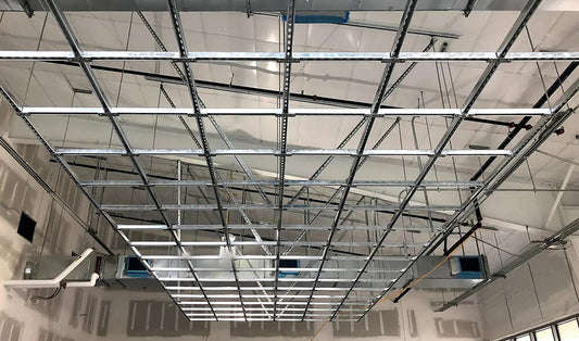 Image of the FILO CAVBCFSS Ceiling Unistrut System, showcasing a custom engineered ceiling grid solution.