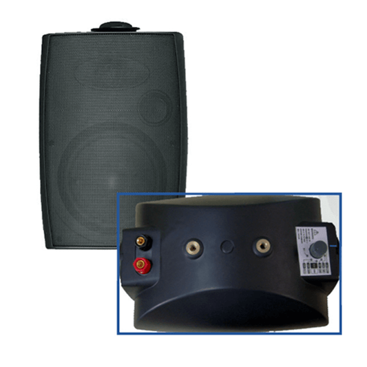 FILO CAVSM6B 6-Inch moulded speaker and dome tweeter with bracket, designed for high-quality audio output in black color.