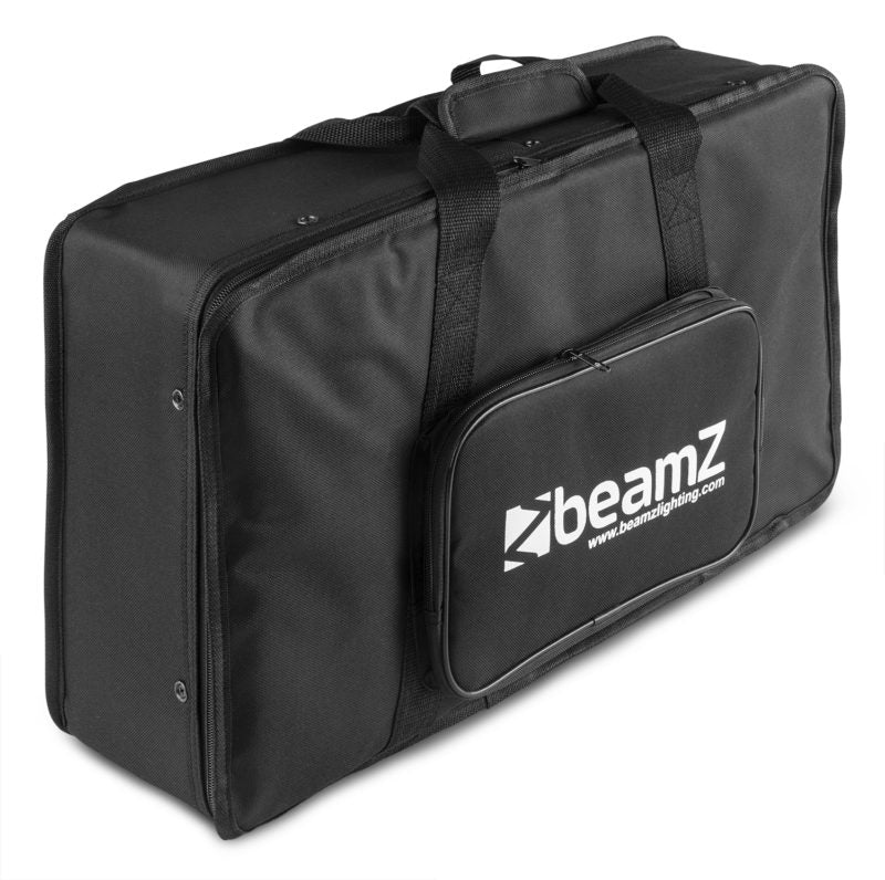 Angled view of the front of the AC-440 Soft Case 6 Uplights BBP94/BBP96S - BeamZ Protective Storage.