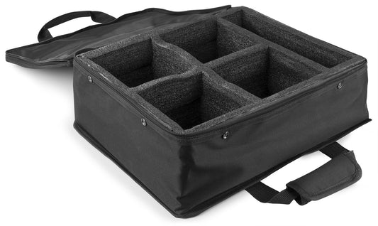 Top view of the AC-460 Soft Case 4 Uplights BBP96 - BeamZ Protective Storage.