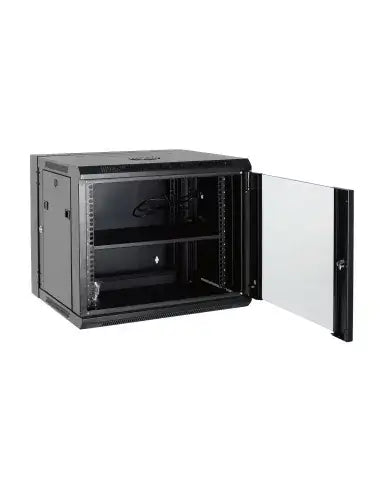 Acconet 6U Fixed Wall Mount Swing Box 450mm, designed for efficient cable management and wall mounting.