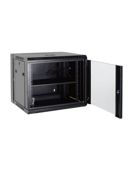 Acconet 6U Fixed Wall Mount Swing Box 450mm, a sturdy wall-mounted enclosure for network equipment.