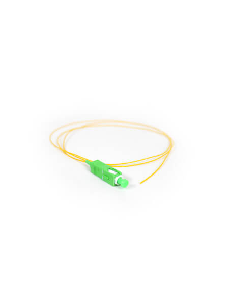 Acconet LC/APC Fiber Pigtail 1M, a 1 meter long fiber optic cable with LC/APC connectors.