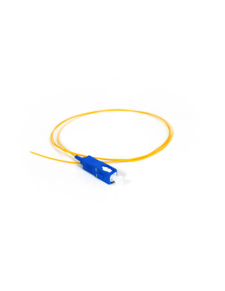 Acconet LC/UPC Fiber Pigtail 1 meter length, featuring an open-ended design.