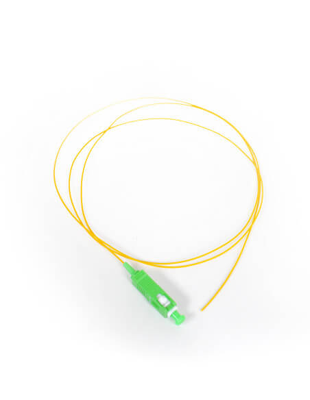 Acconet SC/APC Fiber Pigtail 1M, a high-quality fiber optic pigtail with SC/APC connectors, ideal for fiber optic networks.