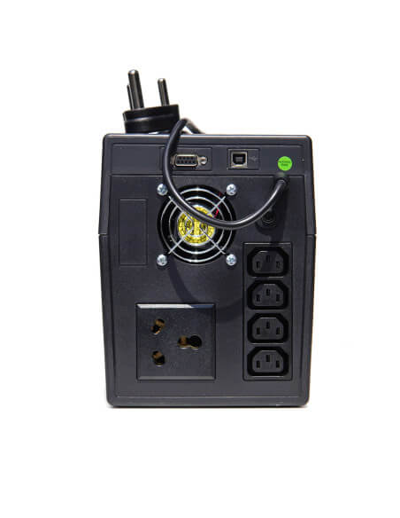 Image of the Acconet 2000VA Offline UPS featuring AVR functionality and two 12V 9Ah batteries.