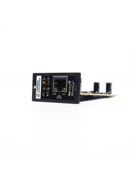Image of the Acconet Rack Mount UPS SNMP Module, showcasing its design for remote control and status updates.