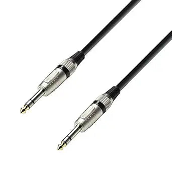 ADAM HALL CABLES K3 BVV 0060 ECO 0.6M Stereo Patch Cable with 6.3MM Jack Connectors