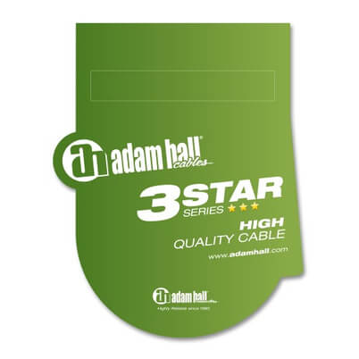 Adam Hall K3 BVV 0600 audio cable, 6.3mm stereo jack to 6.3mm stereo jack, 6 meters long.