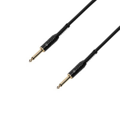 Adam Hall K3IPP0900 instrument cable with 6.3 mm mono jacks, 9 meters long.