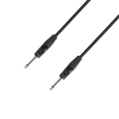 Adam Hall Cables K4 IPP 0900 Instrument Cable with REAN 6.3mm Jack mono to 6.3mm Jack mono, length 9 meters.