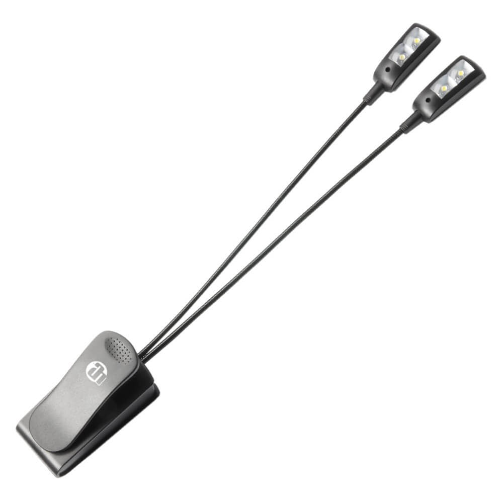 Adam Hall Stands SLED2PRO LED light designed for music stands, showcasing a sleek and modern design.