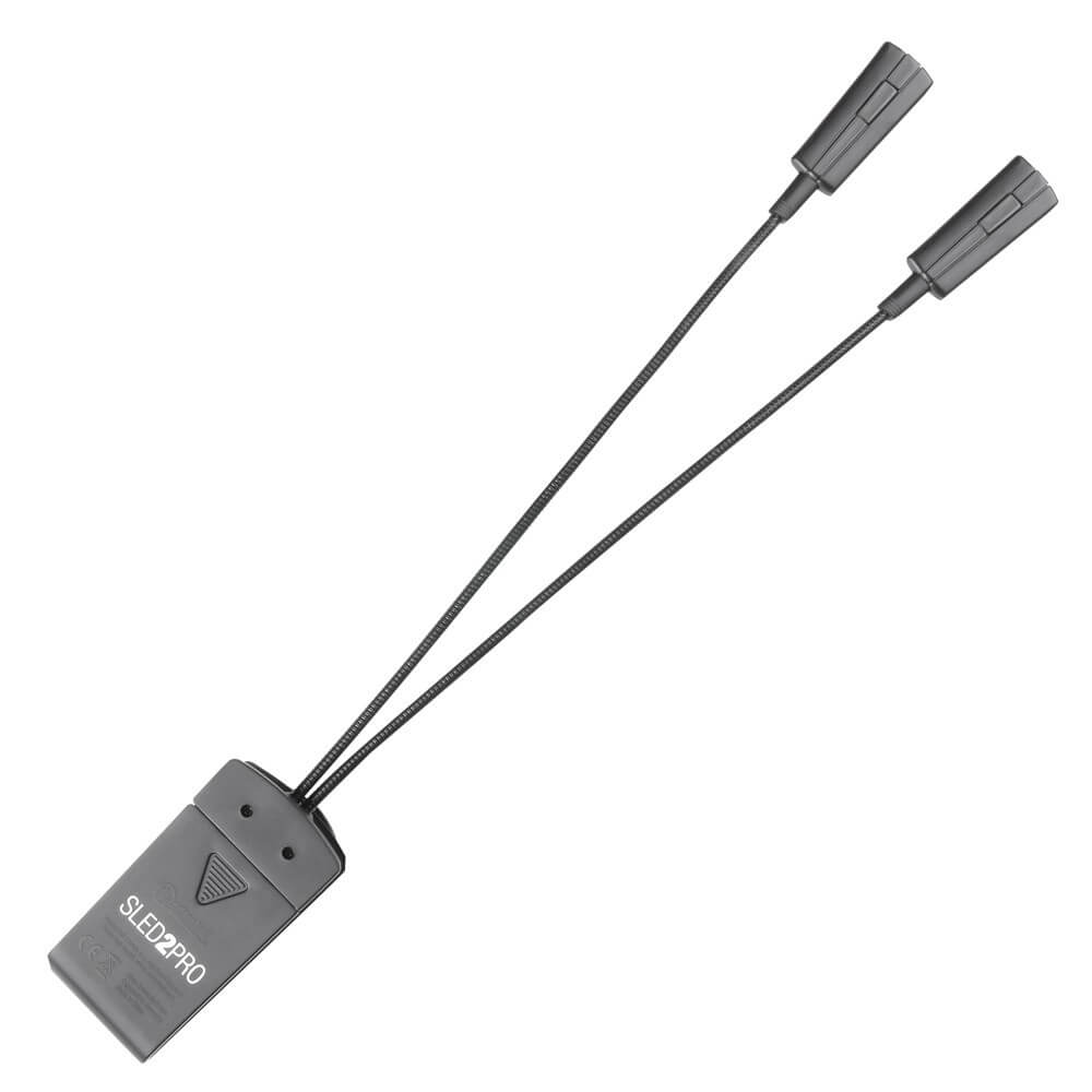 Adam Hall Stands SLED2PRO LED light designed for music stands, showcasing its sleek design and functionality.