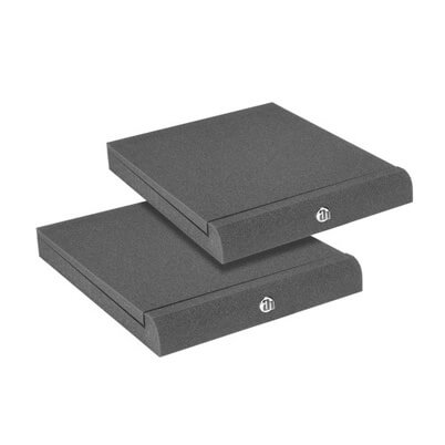 Isolation pad for studio monitors, Adam Hall Stands SPADECO2, measuring 265 x 330 mm.